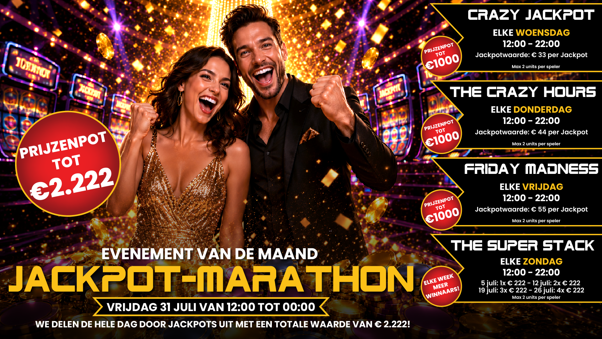 Actie van Casino Peppermill voor juli
