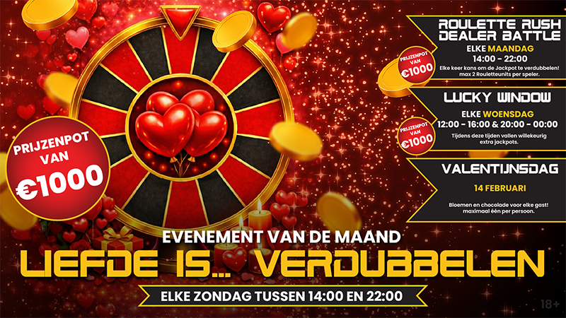 Actie van Casino Peppermill voor Februari