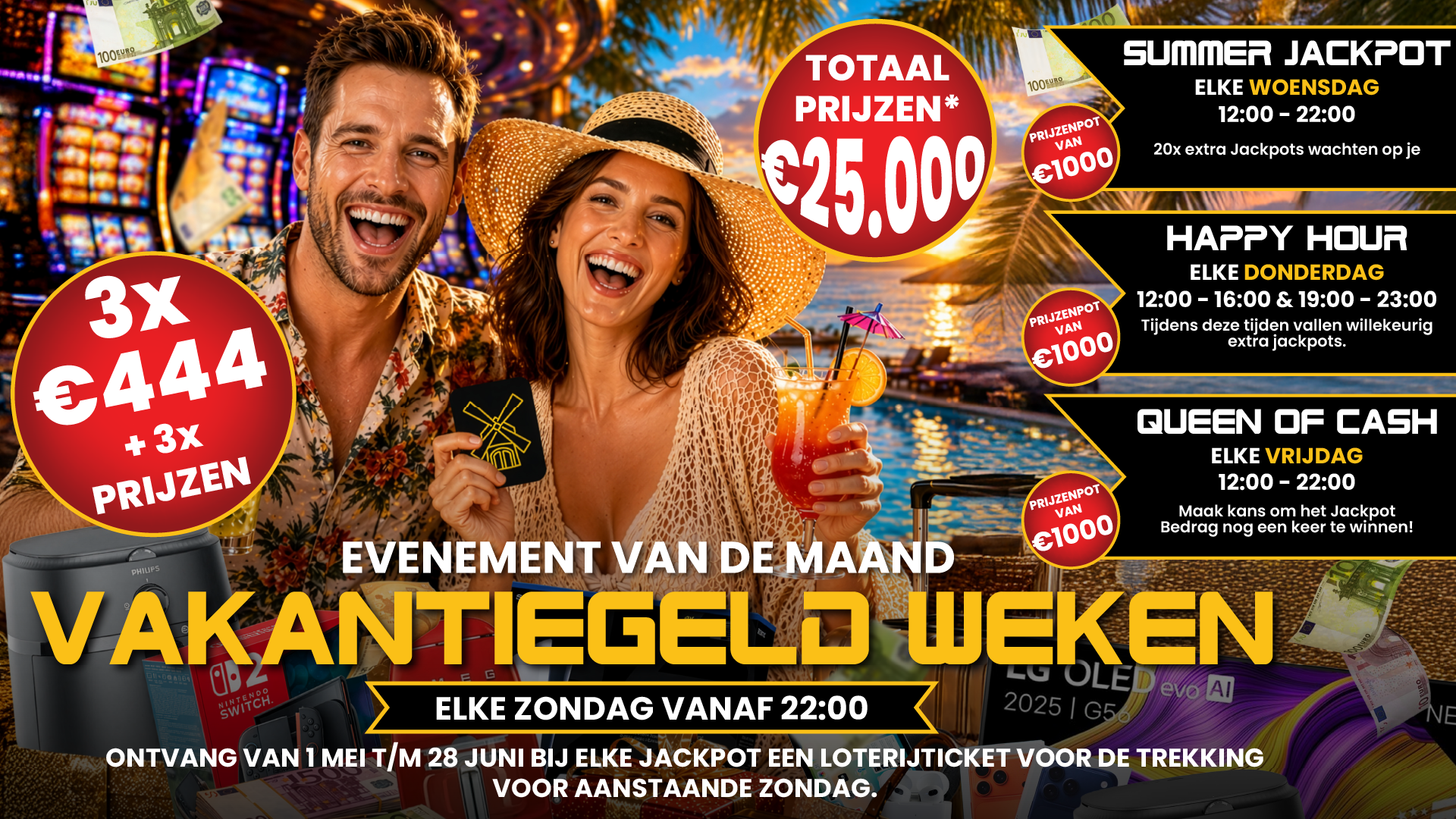 Actie van Casino Peppermill voor Mei